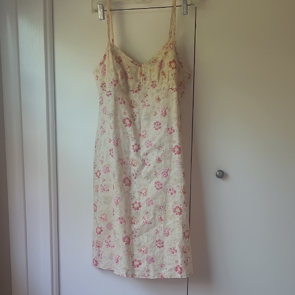 GAP Cream and Pink Chemise with Floral Design